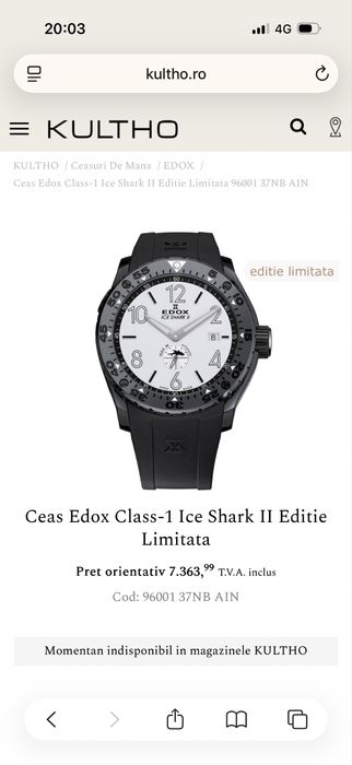 Edox Vand-Schimb