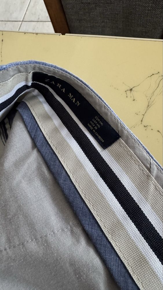 Нов мъжки ленен панталон Zara размер XL 2бр.