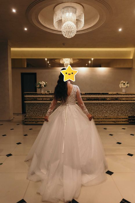 Rochie de mireasă în stare excelentă, mărimea M + arc cadou