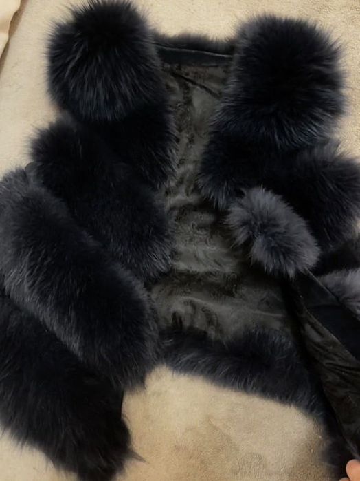 Елек от естествен косъм лисица