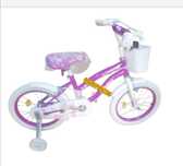 Bicicleta 16" cu coșuleț roz/mov