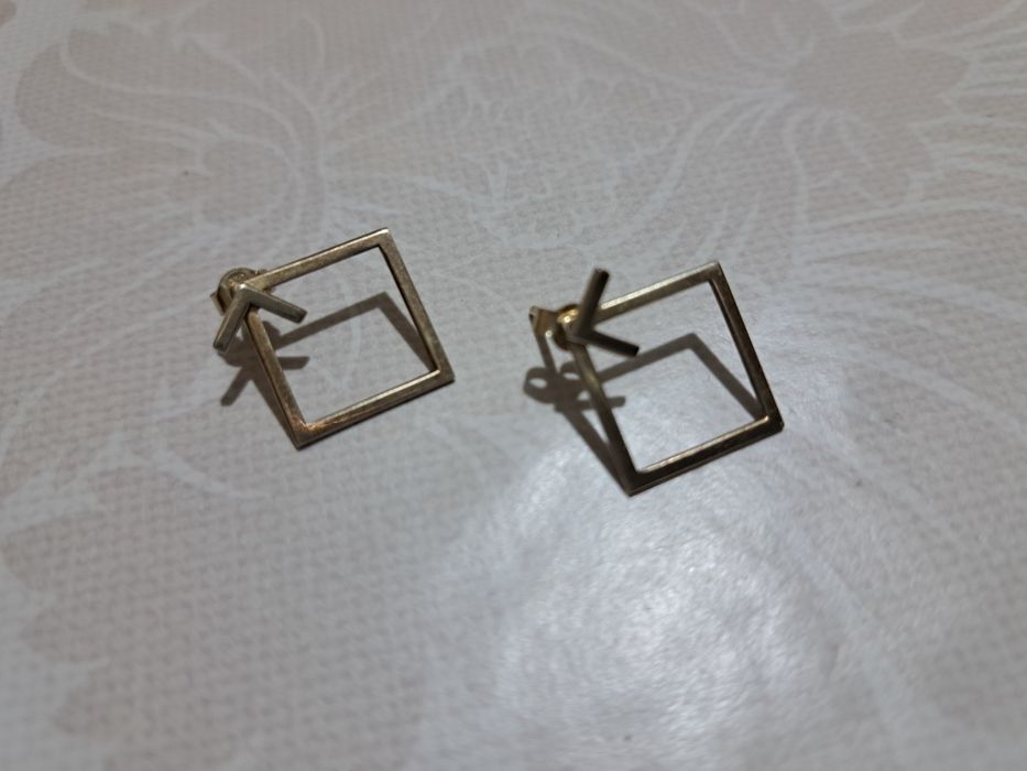 Cercei Argint Placati Cu Aur 1,49g