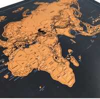 скреч карта на света карта за търкане с монета