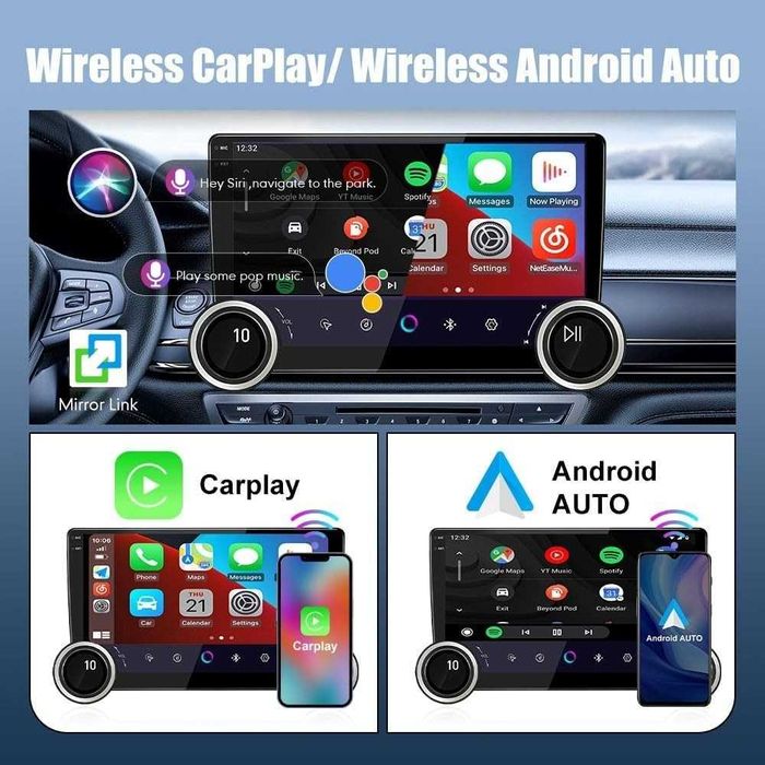 Мултимедия 10.1" 2GB/64GB с Wireless CarPlay & Android Auto   А239