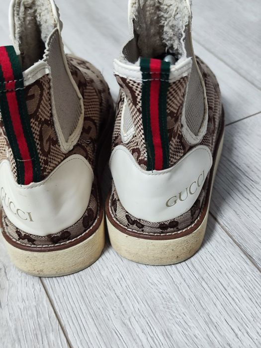 Ghete îmblănite pentru femei, model inspirat de designul Gucci, mărime