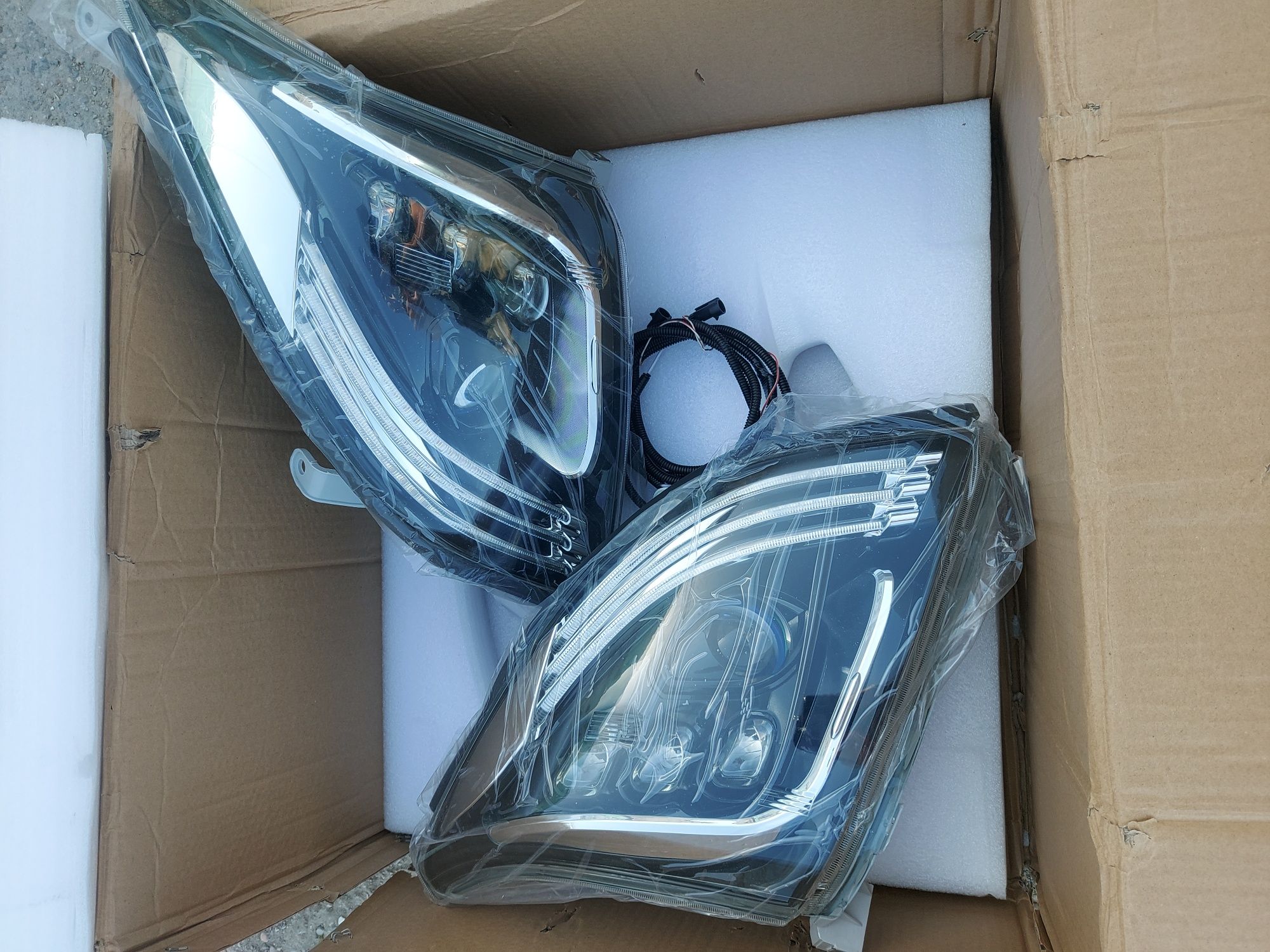 Фара прадо 120 линза дхо лэд LED (пара)