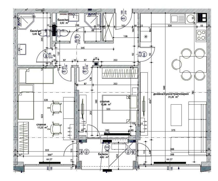 продава 3-ст апартамент жк. Дружба 2