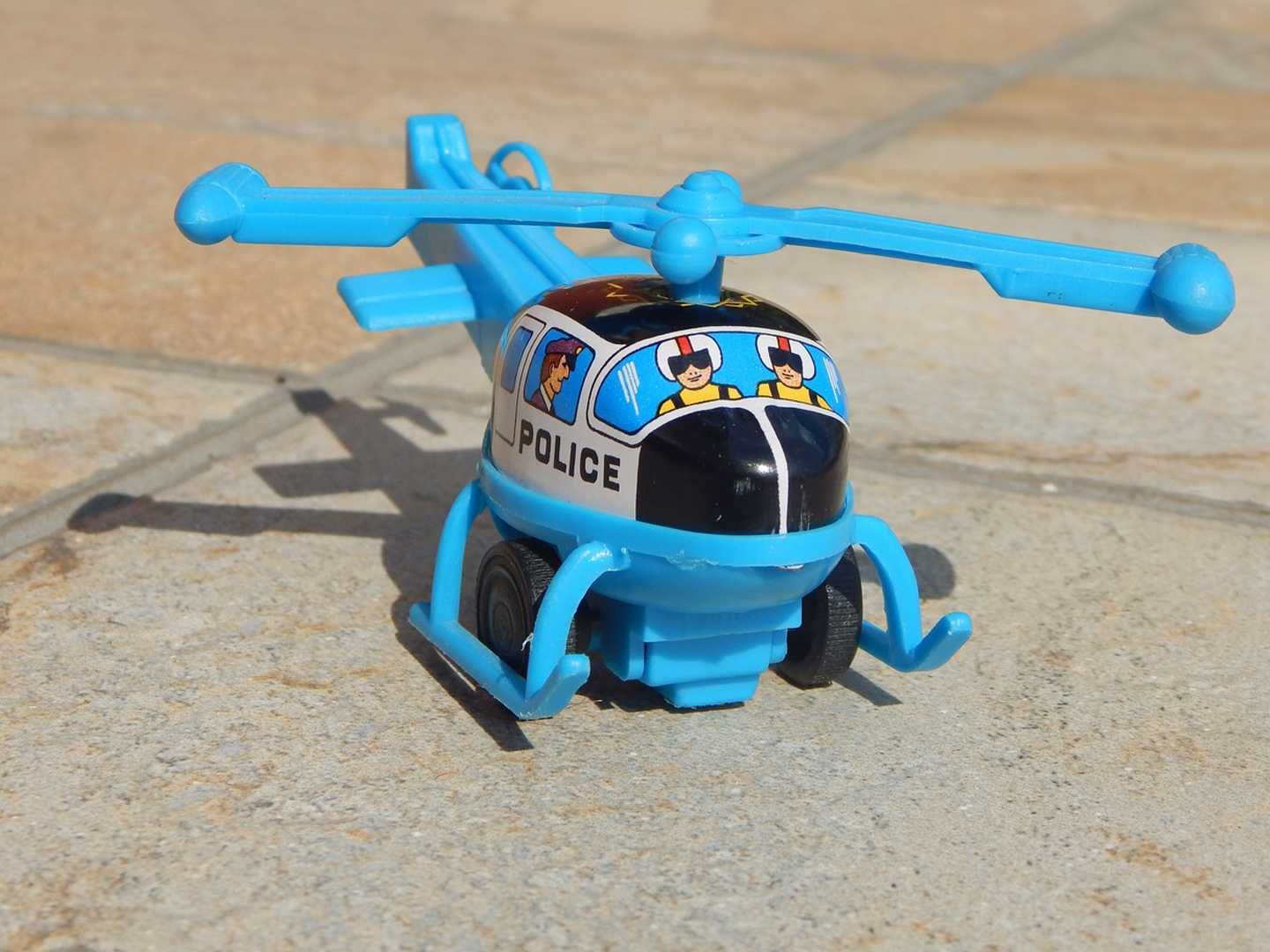 Jucarie elicopter de politie mecanism rotire elice fabricat Japonia