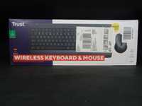 Kit Tastatura si Mouse Trust Trezo, wireless, Gri/Negru