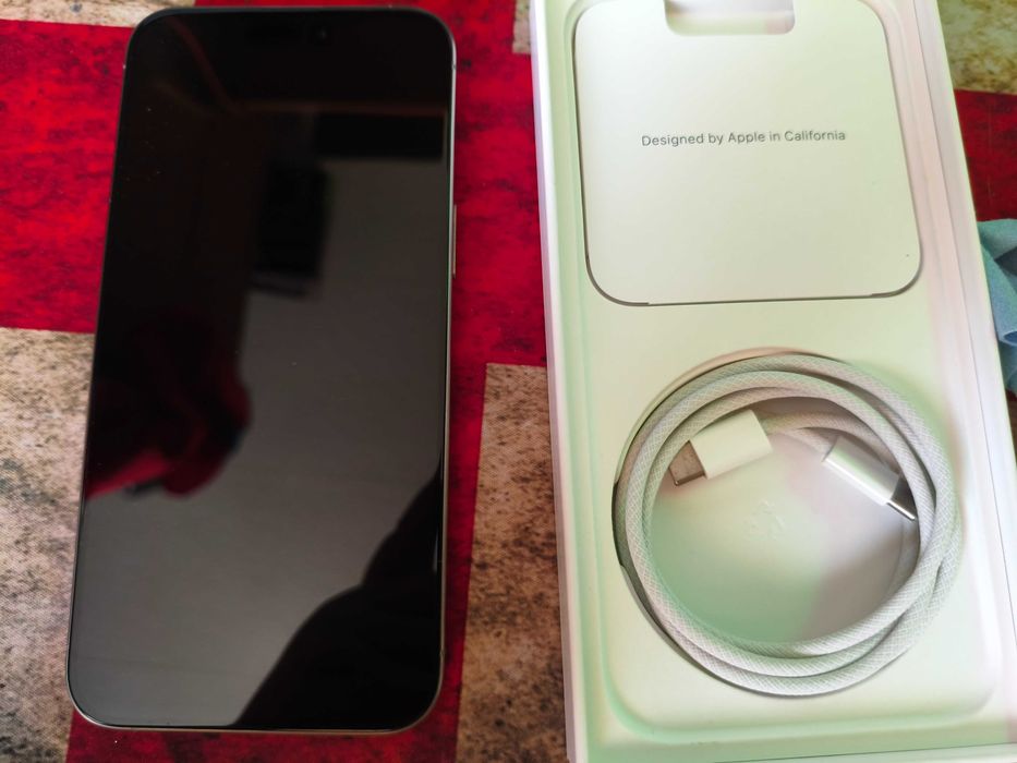 Продам Iphone 15 про мах в идеале 256 бат.98% цвет титан