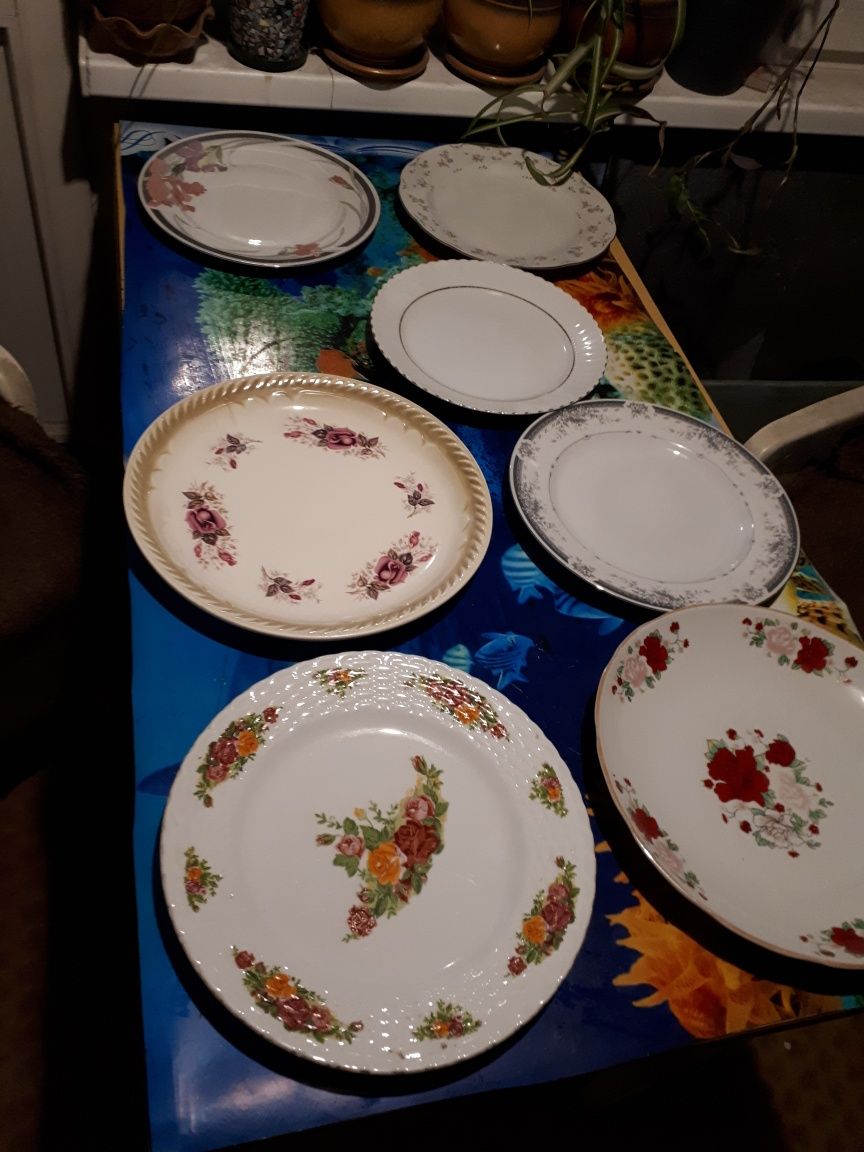 Блюда советские, большие тарелки