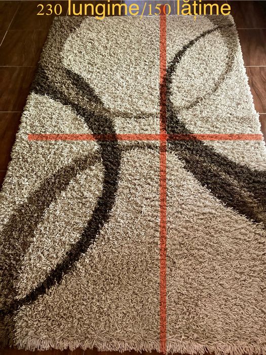 2 Covoare Shaggy , fir lung ,2,4m/1,5 m si unul oval 1,8m/ 1,00 m