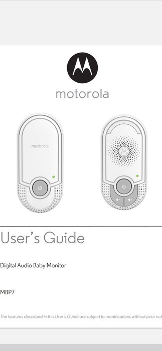 Motorola Digital Audio Baby Monitor Direct Plug Hi Sensitivity System