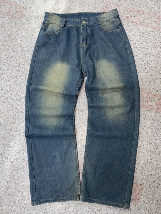 джинсы с прямым широким кроем