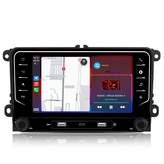 Navigatie Dedicata Volkswagen, QuadCore, 7Inch, 4Gb Ram, 64Gb stocare