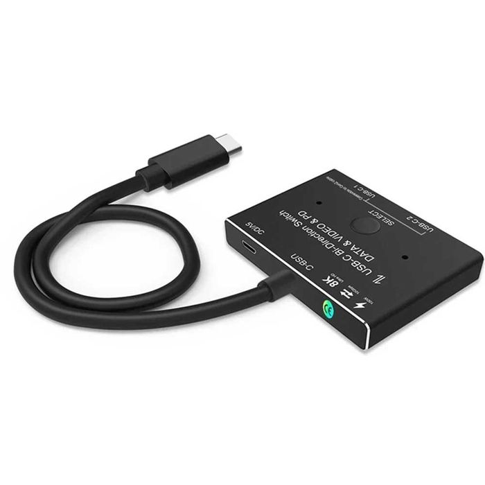 Comutator Switch  USB C,bidirecțional KVM 8K-60Hz,10Gbps,incarcare100W