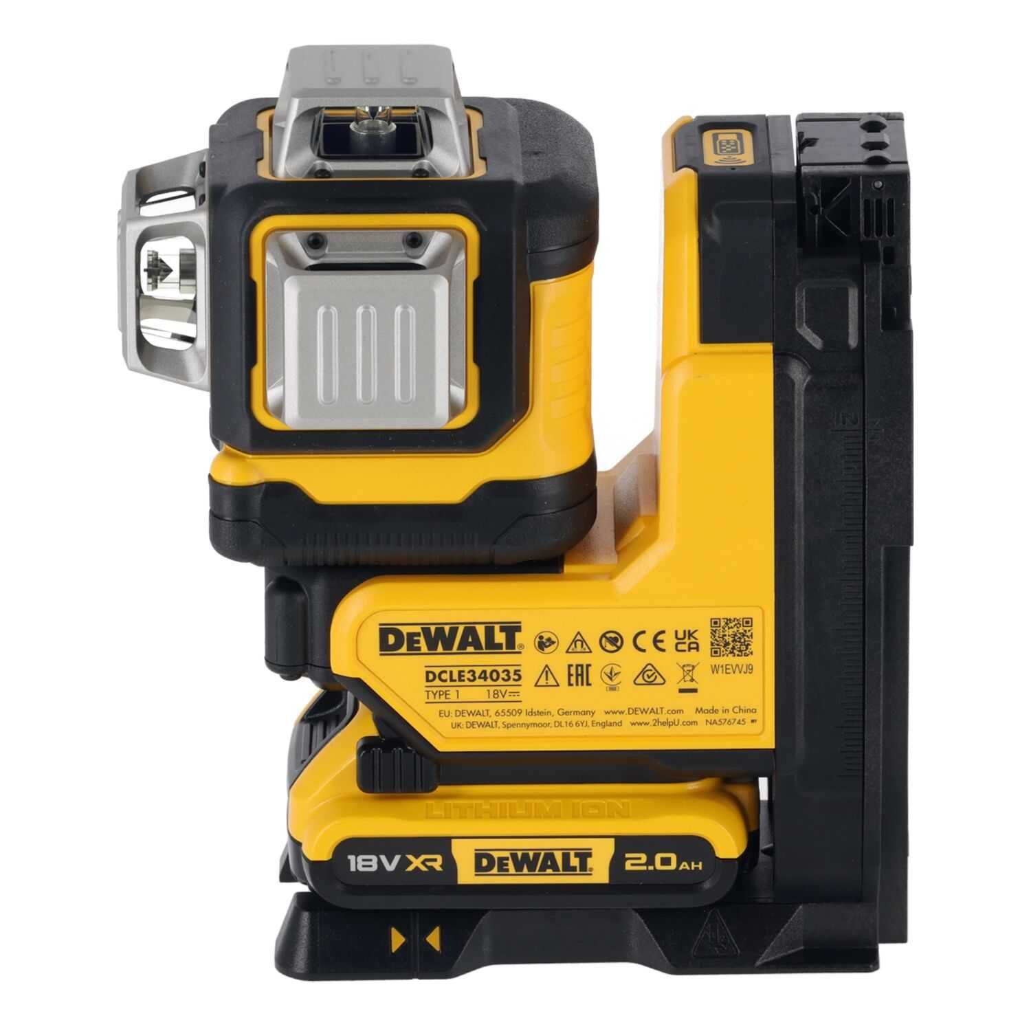 Лазерен нивелир DeWalt DCLE34035D1, 18V, 360°, зелен, с дистанционно