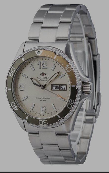 Orient Mako III Kamasu RA-AA0821S39B, culoare IVORIU; ORIGINAL.