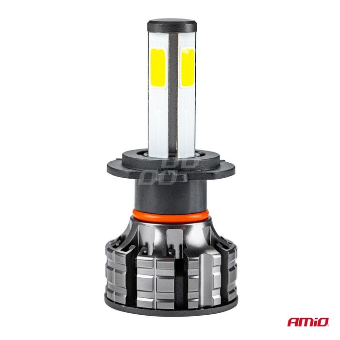 Led крушки за кола 2броя cob h7 серия 6500k amio-02844