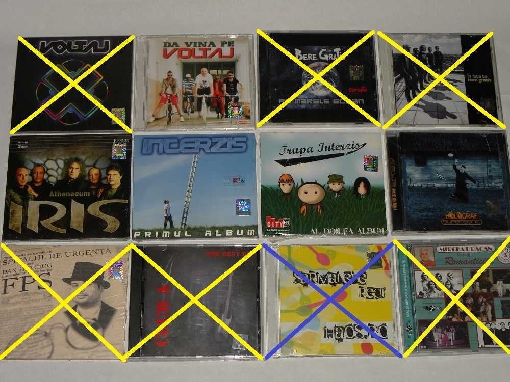 CD pop/rock: Iris, Voltaj, Interzis, Holograf, Bere Gratis, Club A