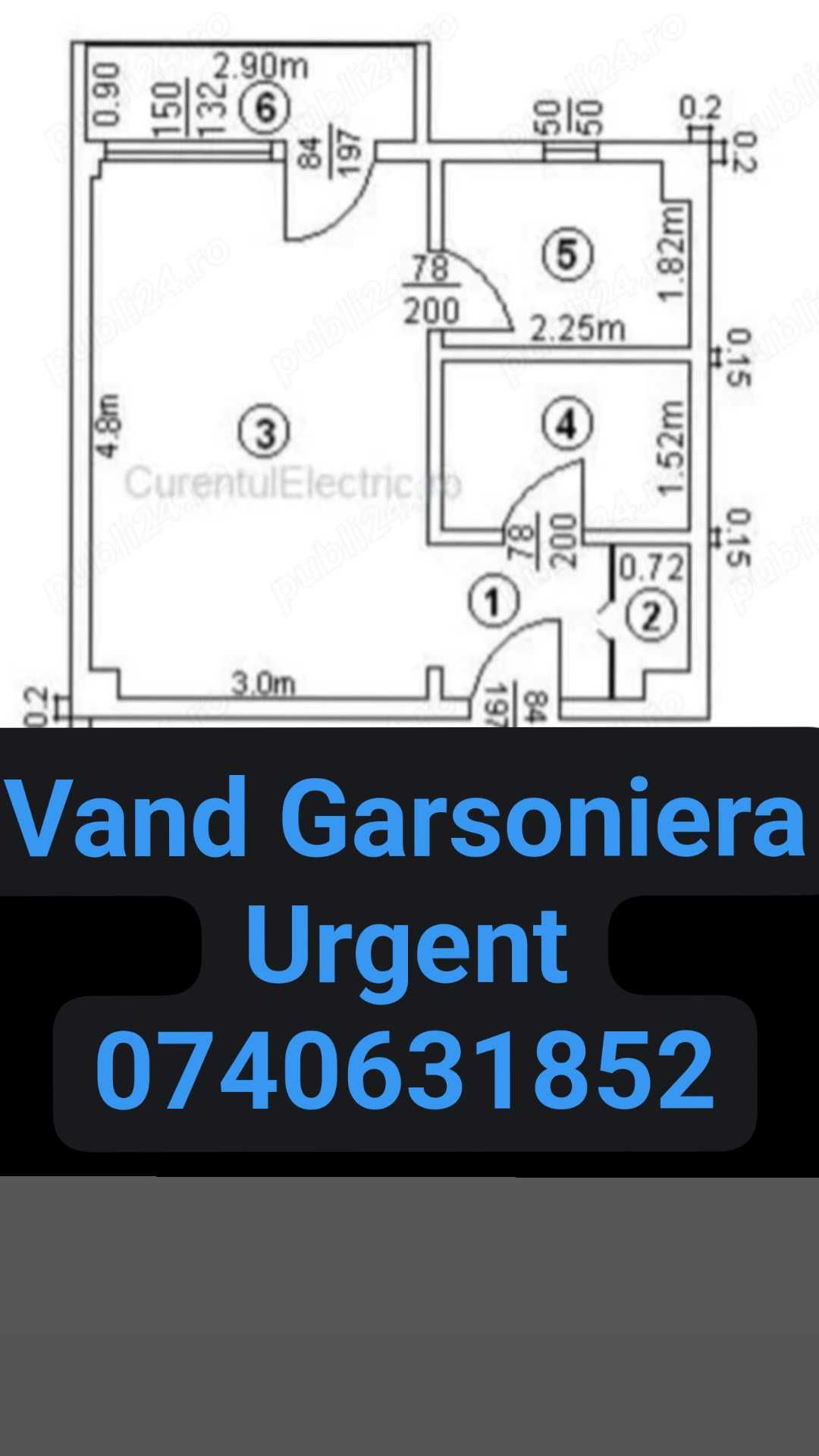 Vand Garsoniera urgent