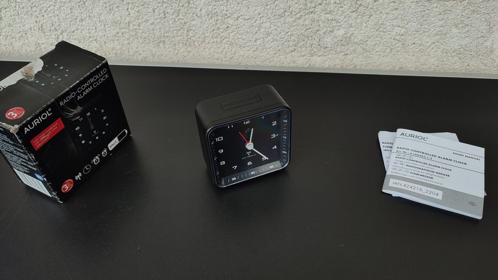 ceas ora exacta radiocontrol alarma snooze auriol de masa silentios