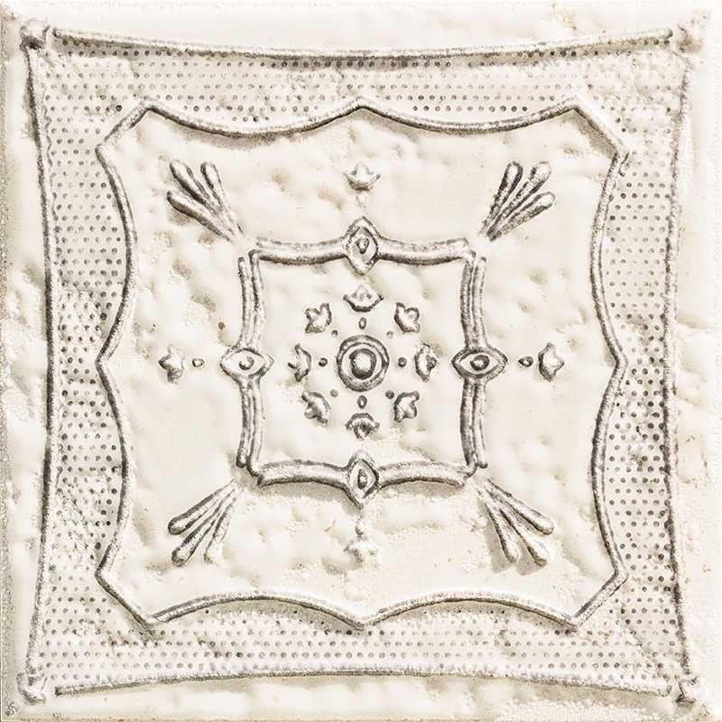 Декор плочки - серия "Tinta white", 14.8×14.8см