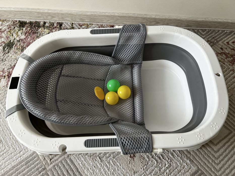 Складная ванночка с гамаком для новорождённого | Новая!