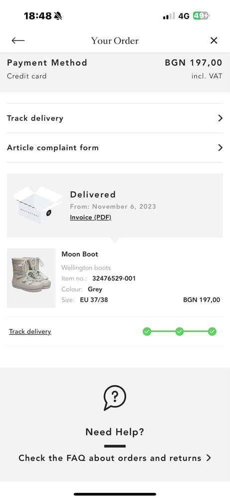 Moon Boot гумени ботуши 130лв (37-38р)