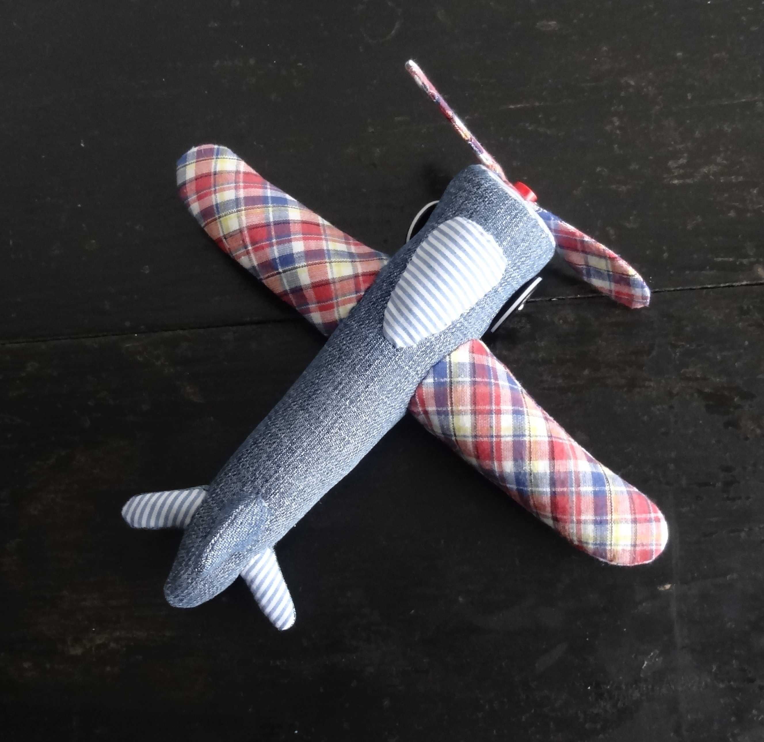 Ретро самолетик "Тильда". Интерьерная игрушка.