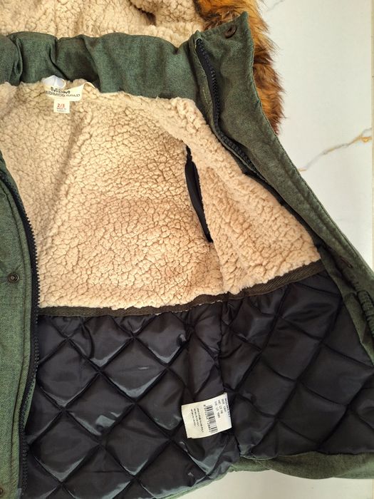 Дебело military яке с каракул