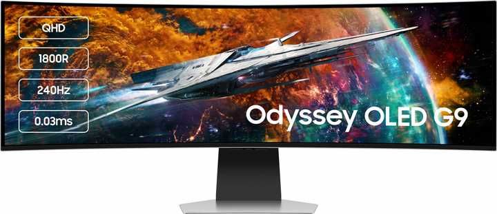 49-дюмовый монитор Samsung Odyssey OLED G9 G95SC Dual QHD 240Hz