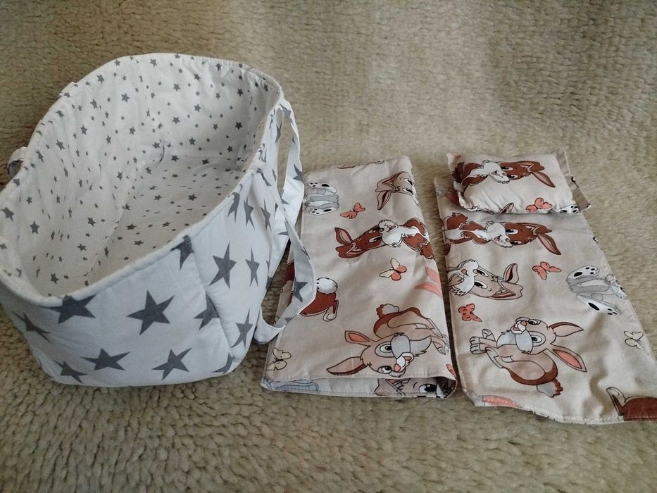 Плетена кукла с аксесоари и кошче