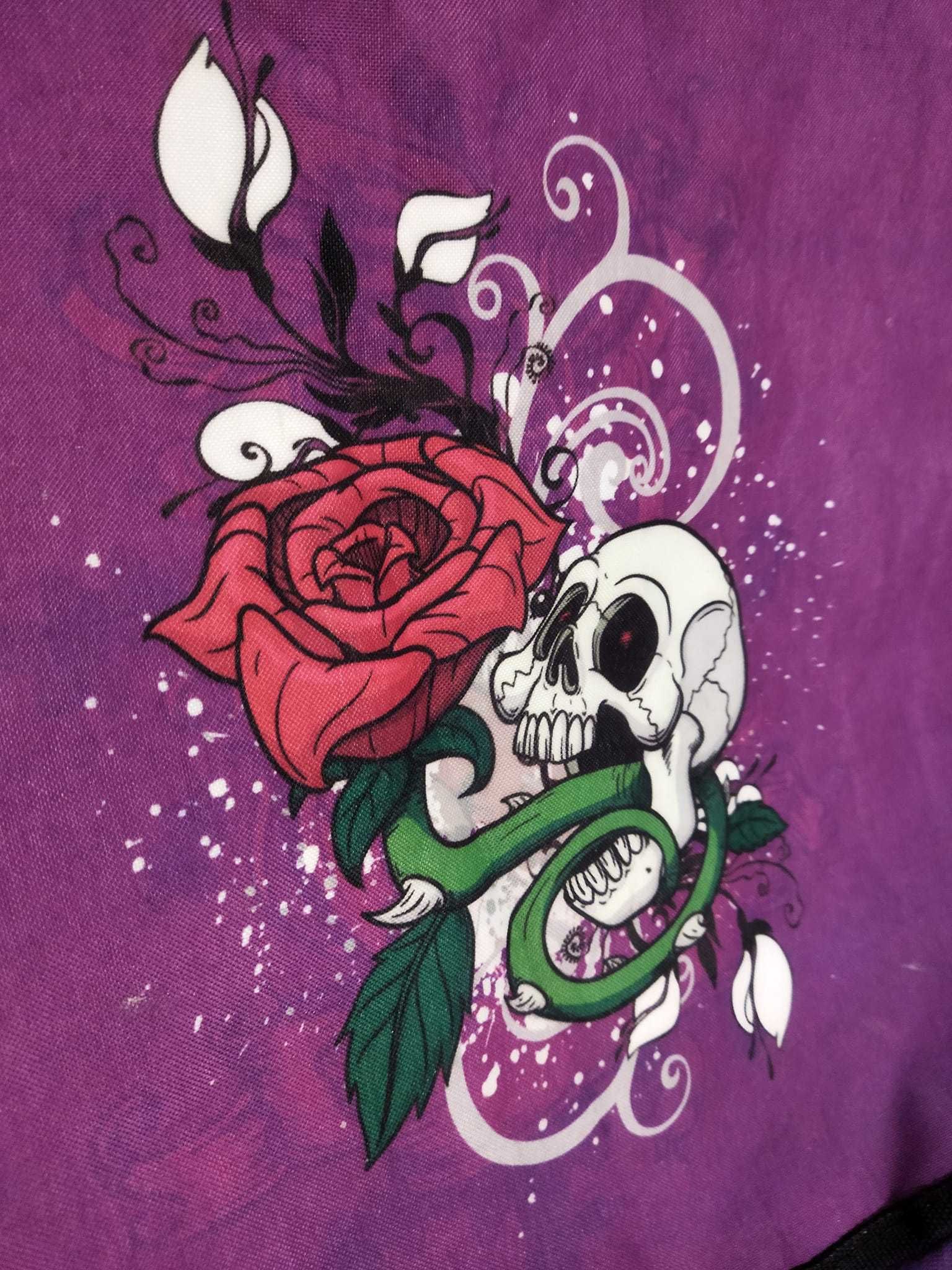 Geanta Punk Rock schelet si trandafir model 2000