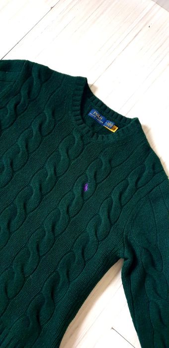 POLO Ralph Lauren Cable Wool / Cashmere Knit  M НОВО ОРИГИНАЛ  Пуловер