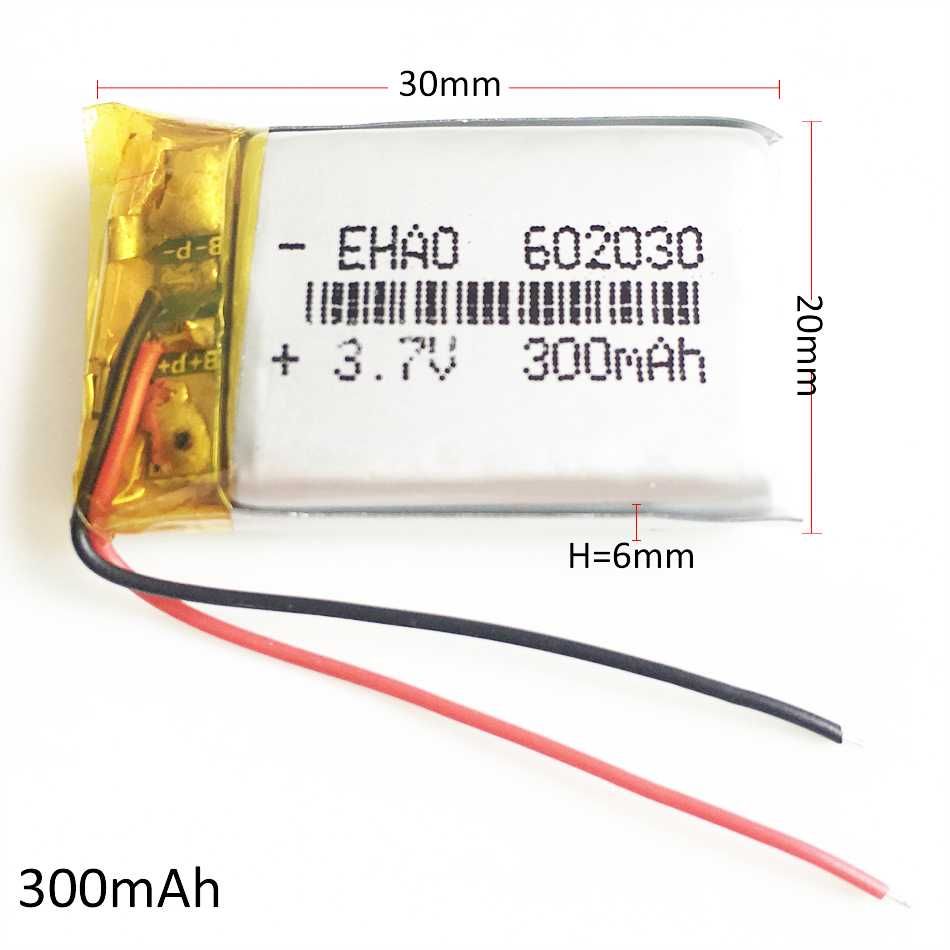 602030 - Acumulator Li-Polymer - 3,7 V - 300mah