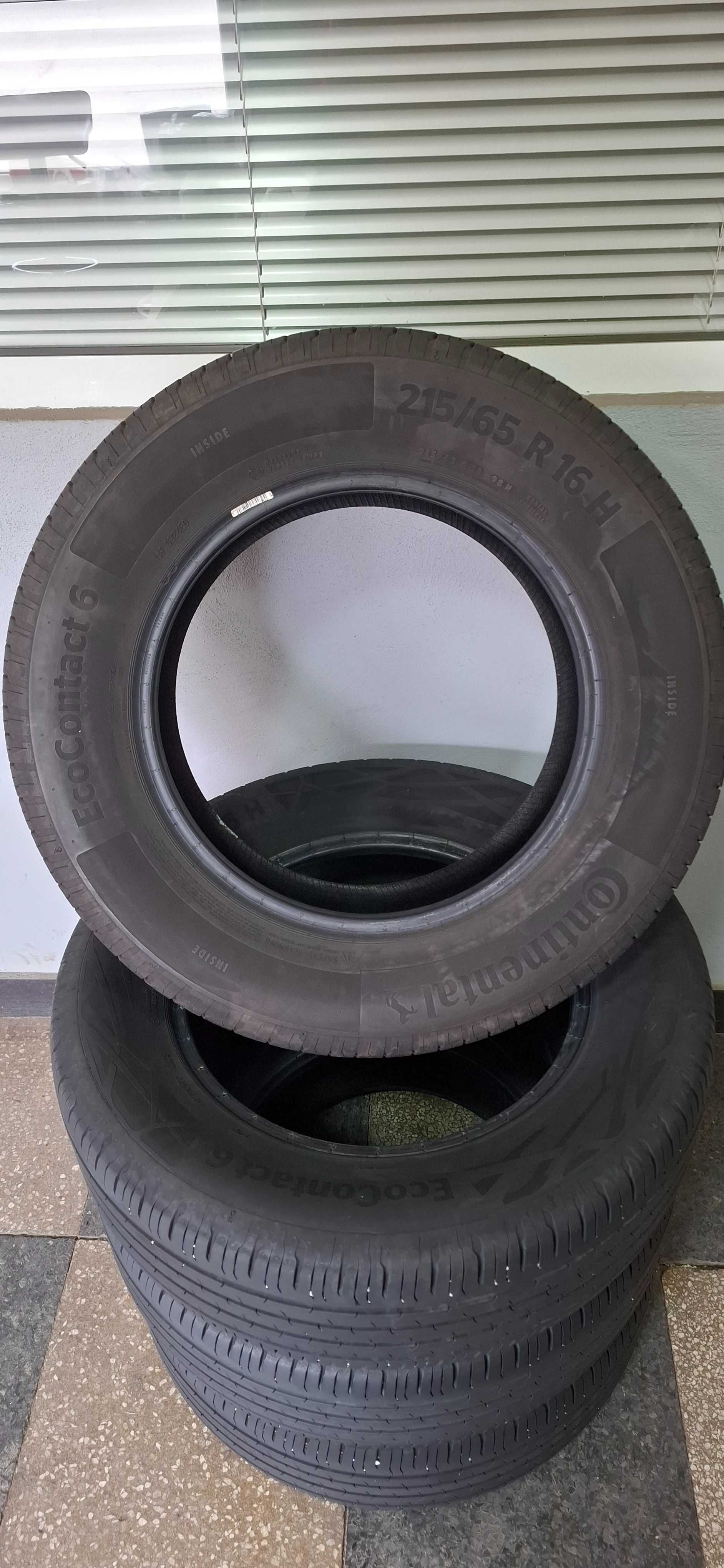 4бр. 215/65/16 Continental 5.5mm грайфер, дот 22г. Безплатен монтаж
