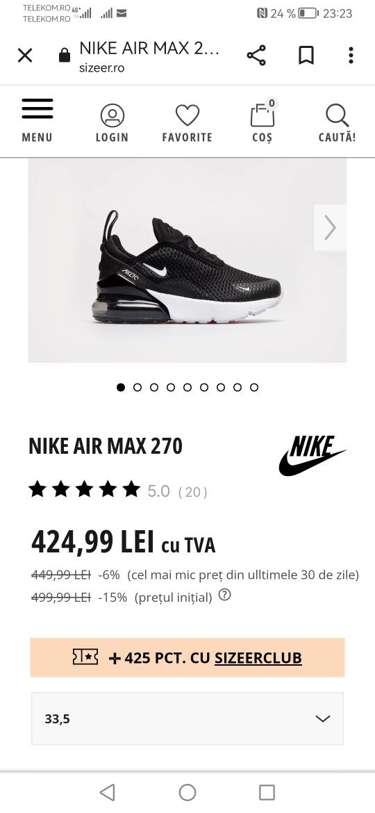 Nike Air Max 270 mărime 33,5