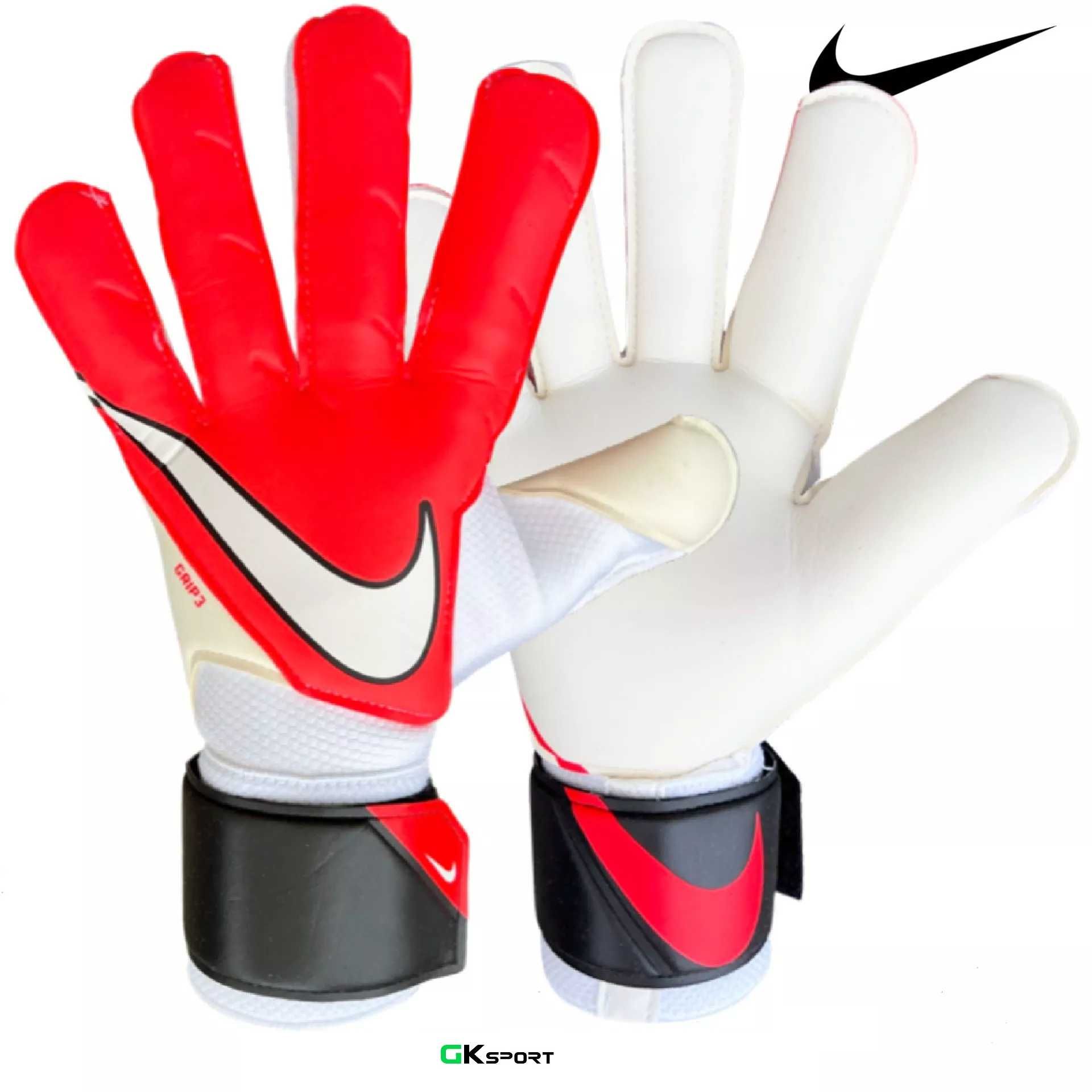 Вратарски ръкавици NIKE GRIP3 BRIGHT CRIMSON/BLACK/WHITE размер 6,7