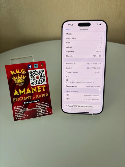 Iphone 16 Pro Max 512gb 100% Amanet BKG