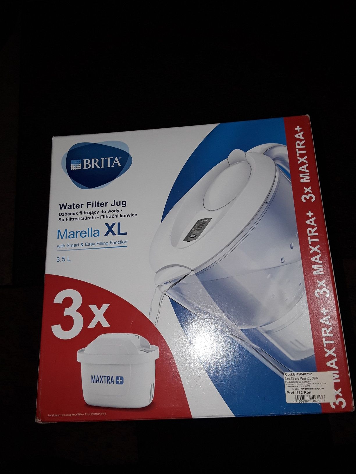 Cană filtrare apă Marella XL 3,5L