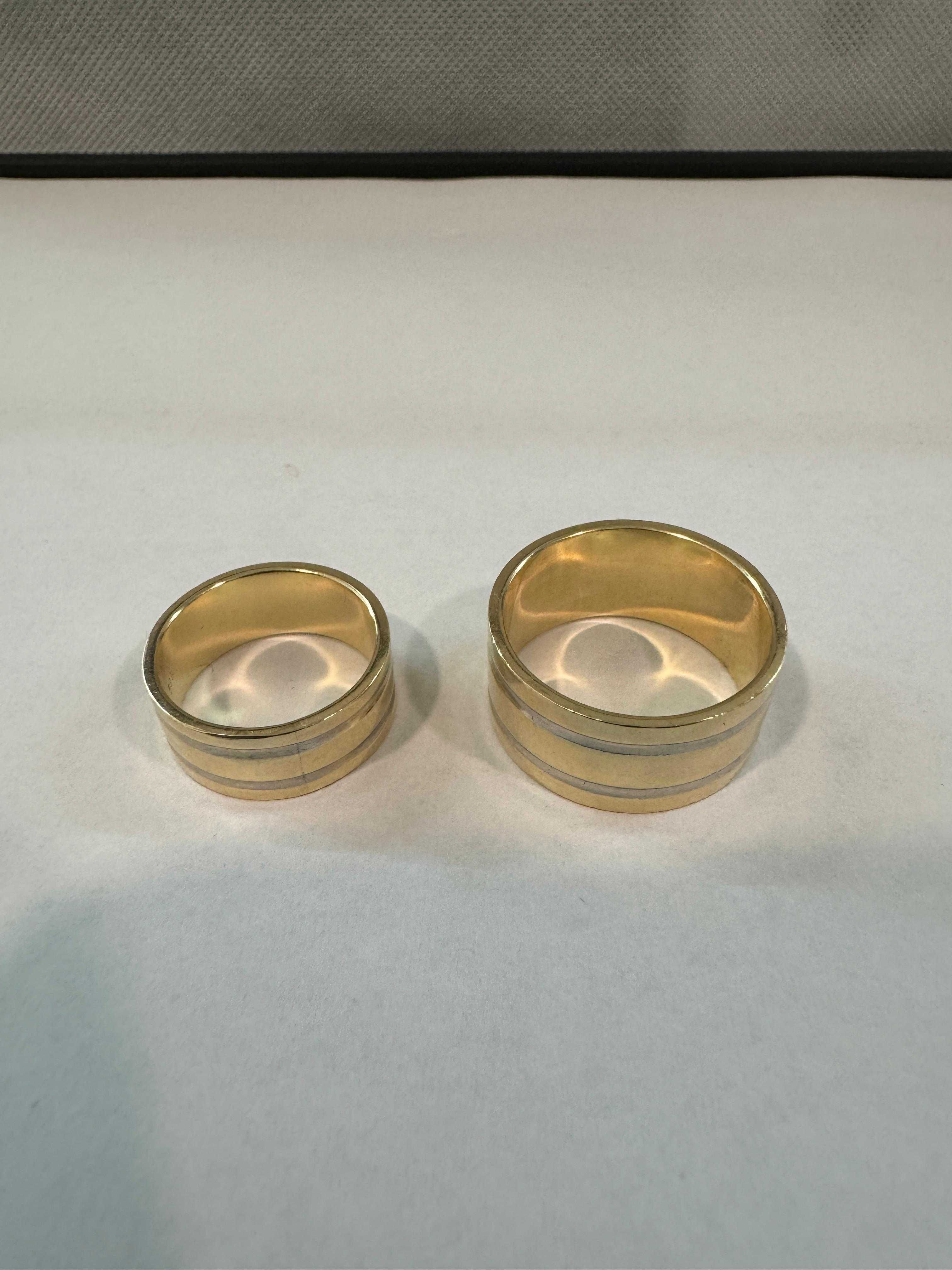 (Ag41) Set verighete aur, 14K B4845.1.2