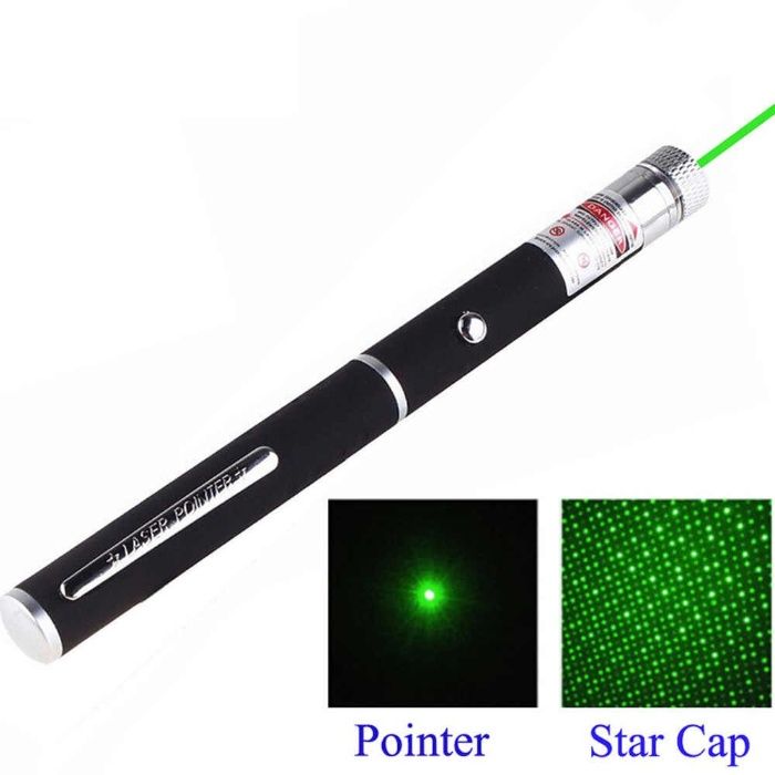 Laser Pointer verde puternic 3000mW 3W nou baterii 2 x AAA