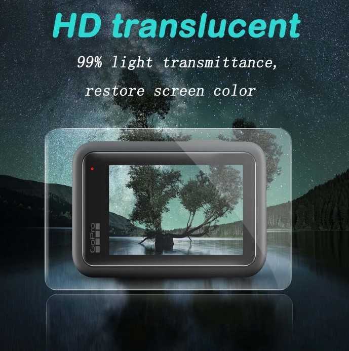 GoPro Hero 13 екран протектор за обектив, Ultra-HD закалено стъкло 3бр