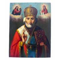 Icoană pe lemn „Sf. Nicolae din Myra”, at. ucrainian,  sec. XIX