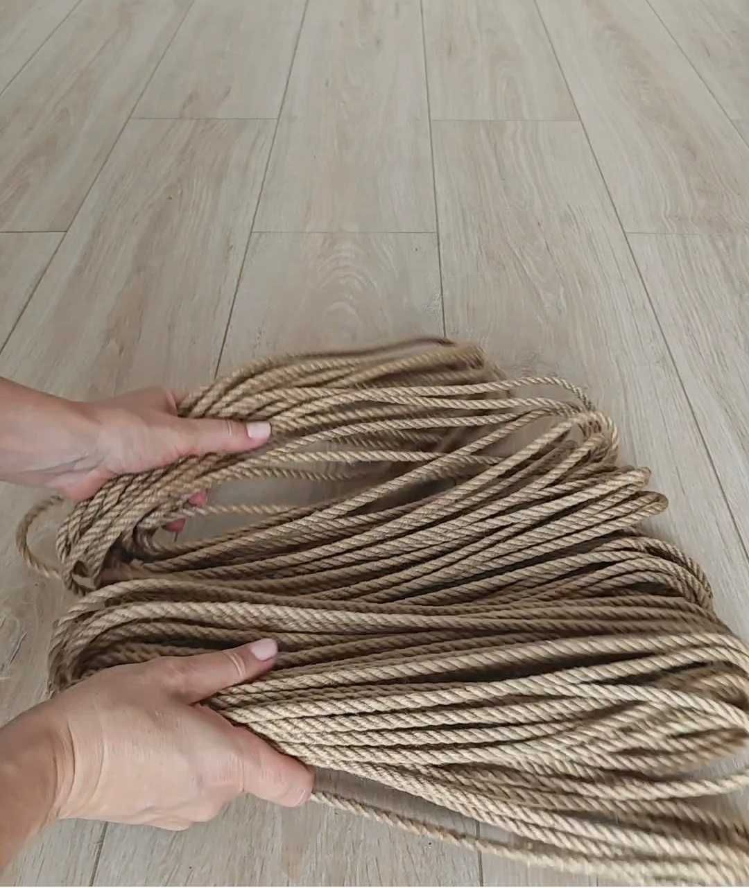 Канат из джута 6 мм , верёвка 6мм,Бечевка,трос,джут для рукоделия