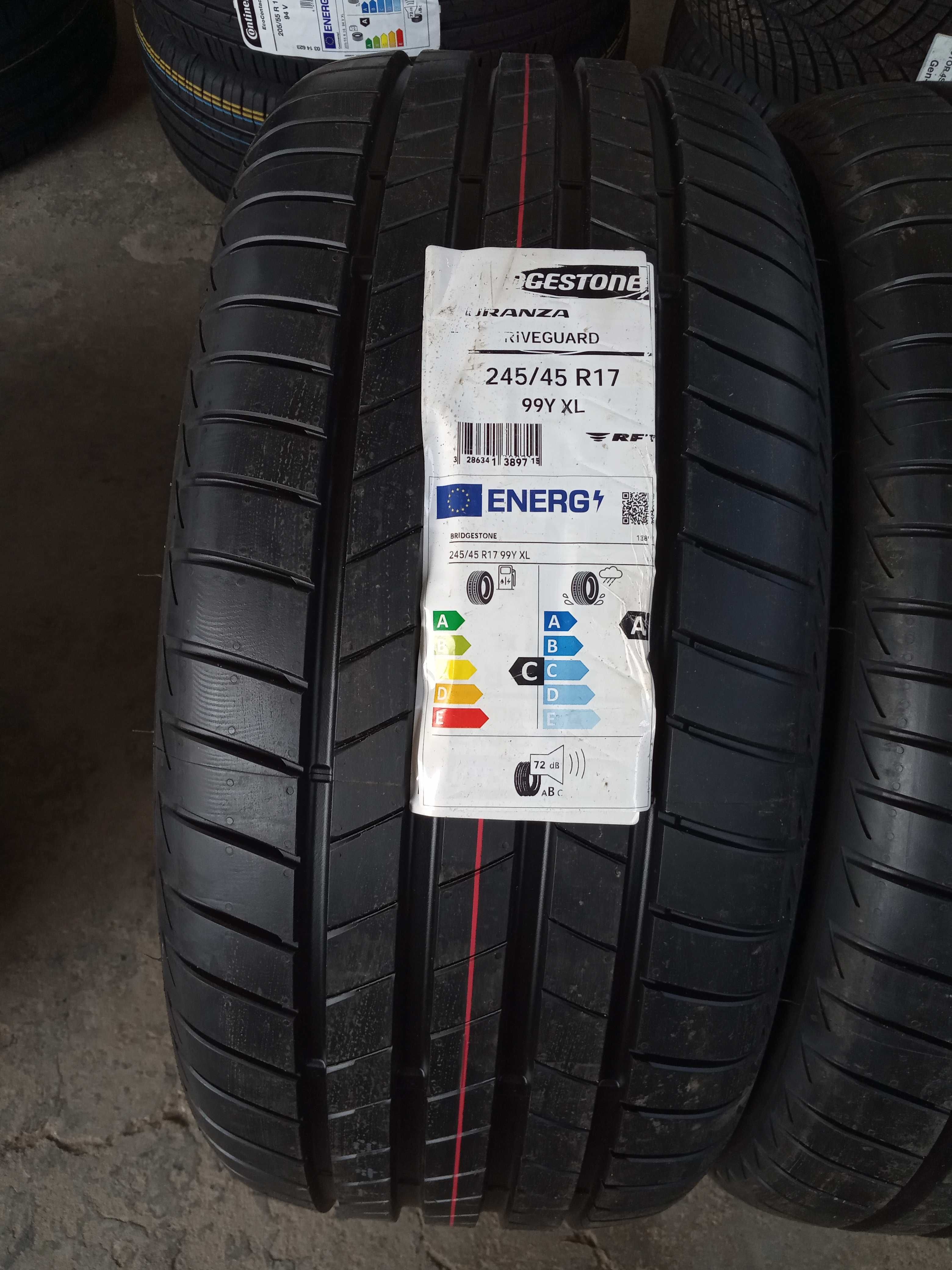 2 Нови гуми 245/45R17 Bridgestone Turanza T005 Driveguard XL RFT 99Y