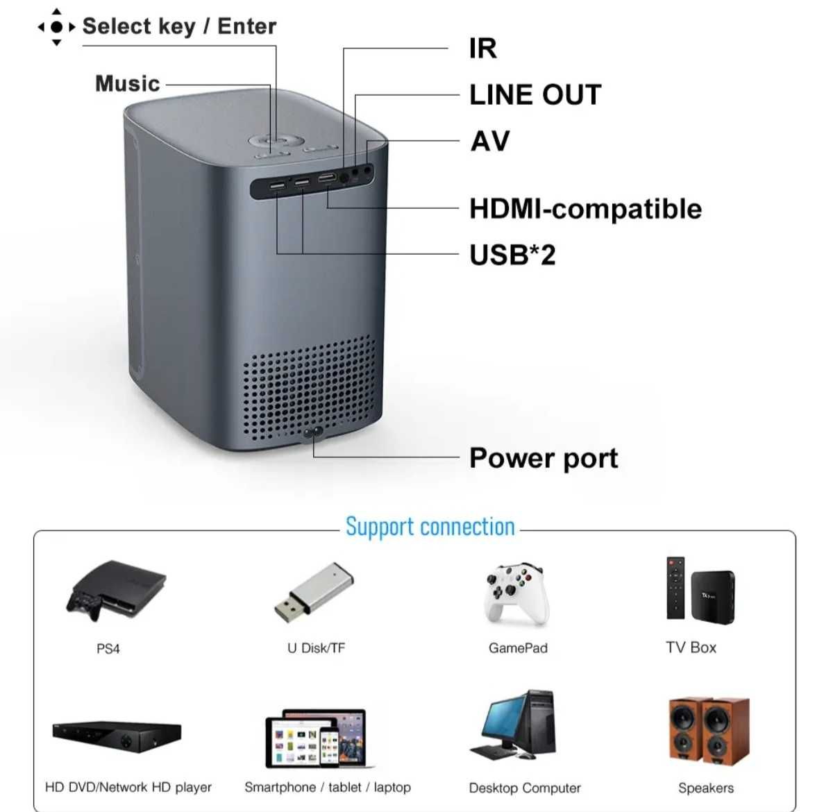 Full HD, 4K Projector, проектор