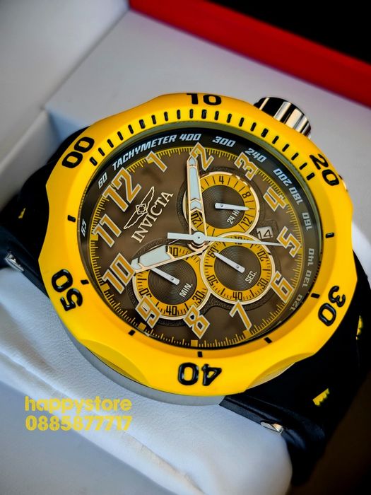 INVICTA Hydra Yellow 52 mm, Инвикта нов ръчен часовник