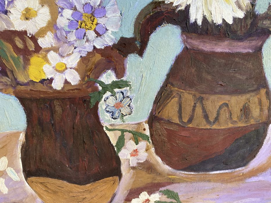 Vand Tablou-Vaze cu flori,ulei pe panza